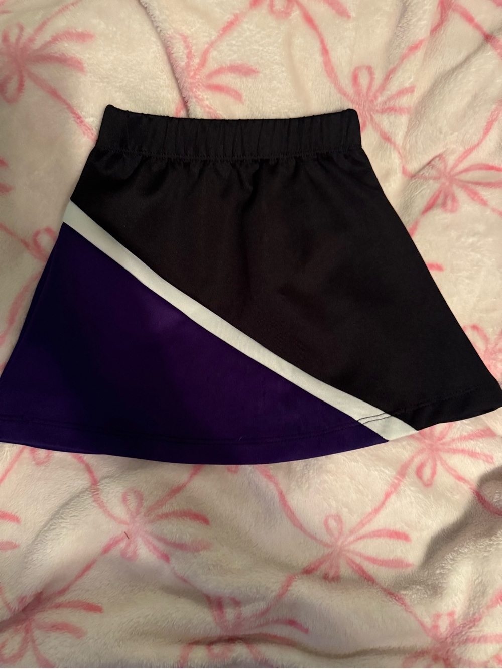 GAP Black and Purple Athletic Skater Skirt with White Diagonal Stripe